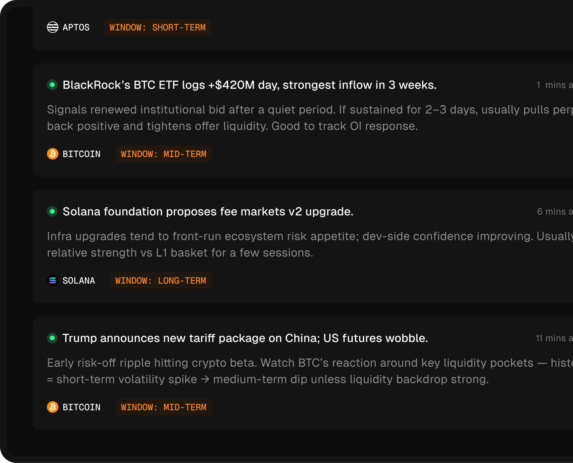 Alpha Signals Interface